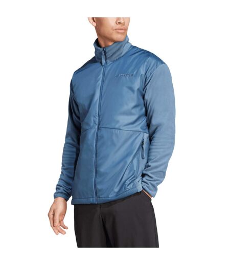 Mens Terrex Multi Wind Resistant Fleece Jacket Blue Adidas