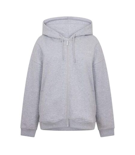 Veste À Capuche Femme Gris Chiné Chiné USA