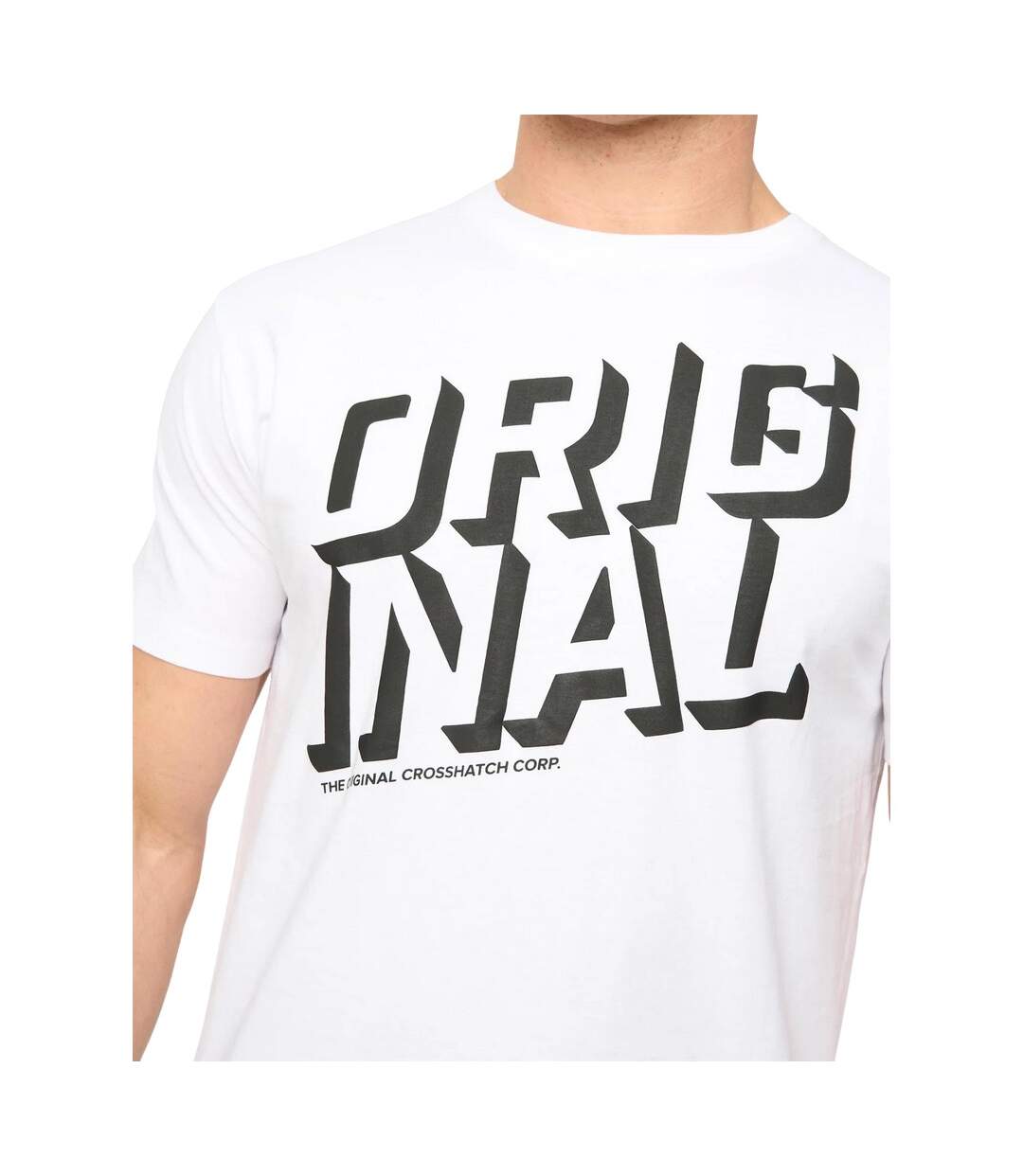 Mens Protrax Cotton T-shirt White Crosshatch-4