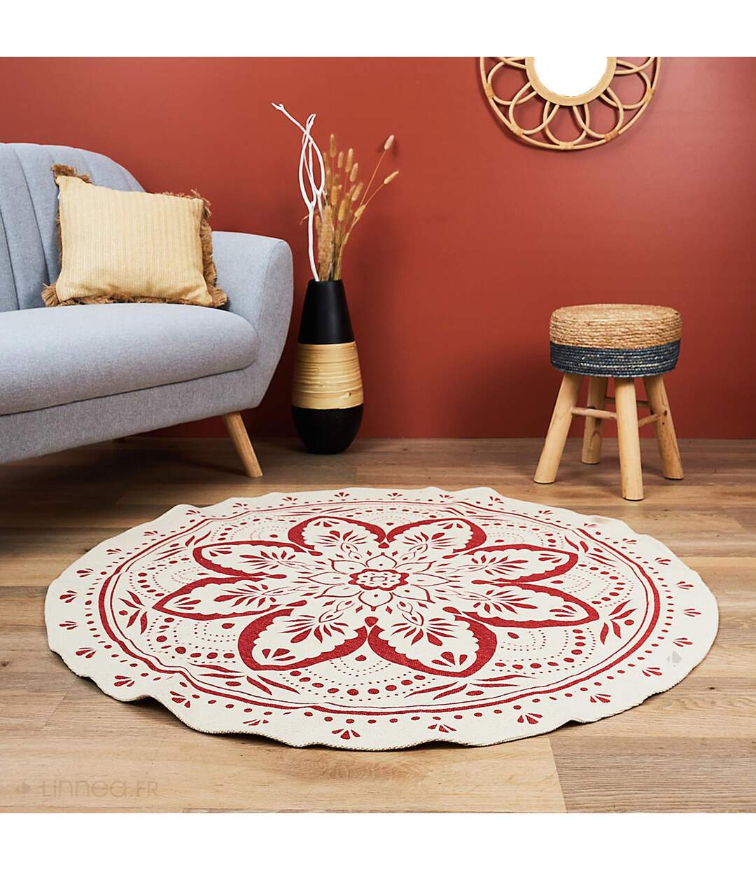 Tapis de salon rond PATIO motif mandala-3