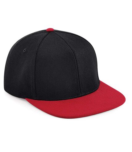 Casquette de baseball adulte noir / rouge Beechfield