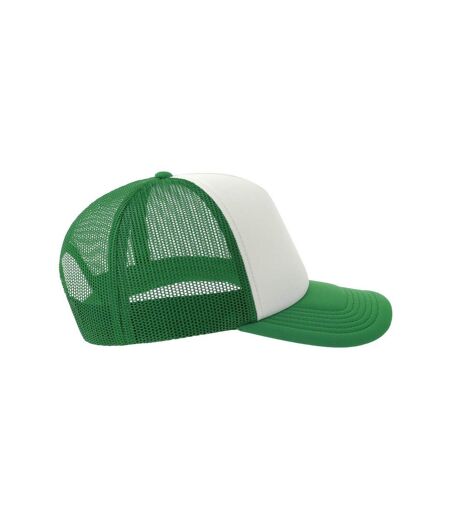 Casquette Trucker Motif/style 5 Panneaux Rapper-s Adulte Blanc Vert Atlantis