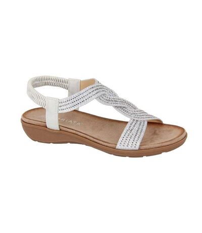 Cipriata Womens/Ladies Josetta Sparkle Sandals (Silver) - UTDF2419