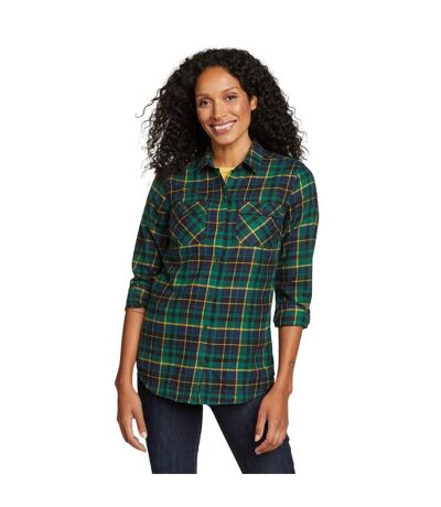 Eddie Bauer Womens/Ladies Firelight Flannel Shirt (Mineral Green)