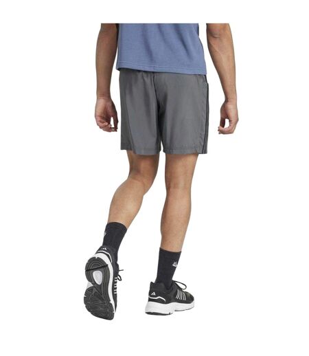 Mens 3 Stripes Shorts Medium Grey Black Adidas