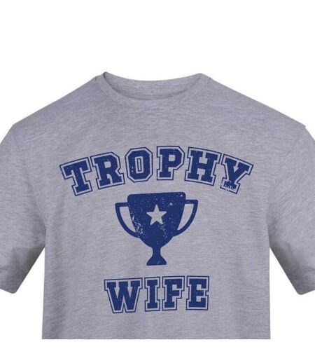 Unisex Adult Trophy Wife T-shirt Grey AWD