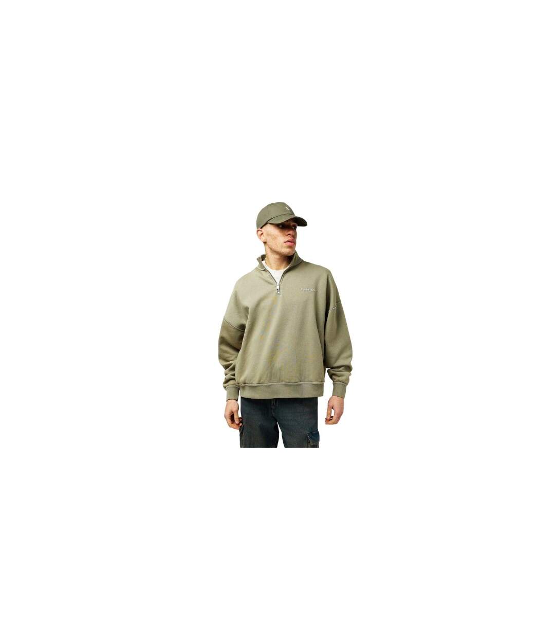 Mens Fleece Sweatshirt Silver Sage Jack Wills-1
