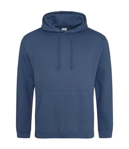 Sweat À Capuche College Adulte Bleu Ardoise Awdis