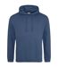 Sweat À Capuche College Adulte Bleu Ardoise Awdis-1
