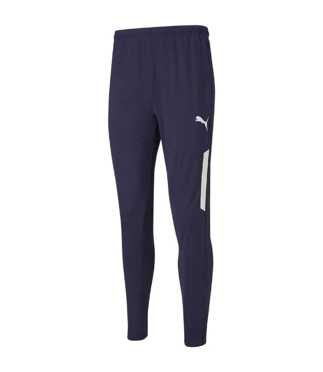 Mens Team Liga Tracksuit Bottoms Peacoat Blue White Puma-1