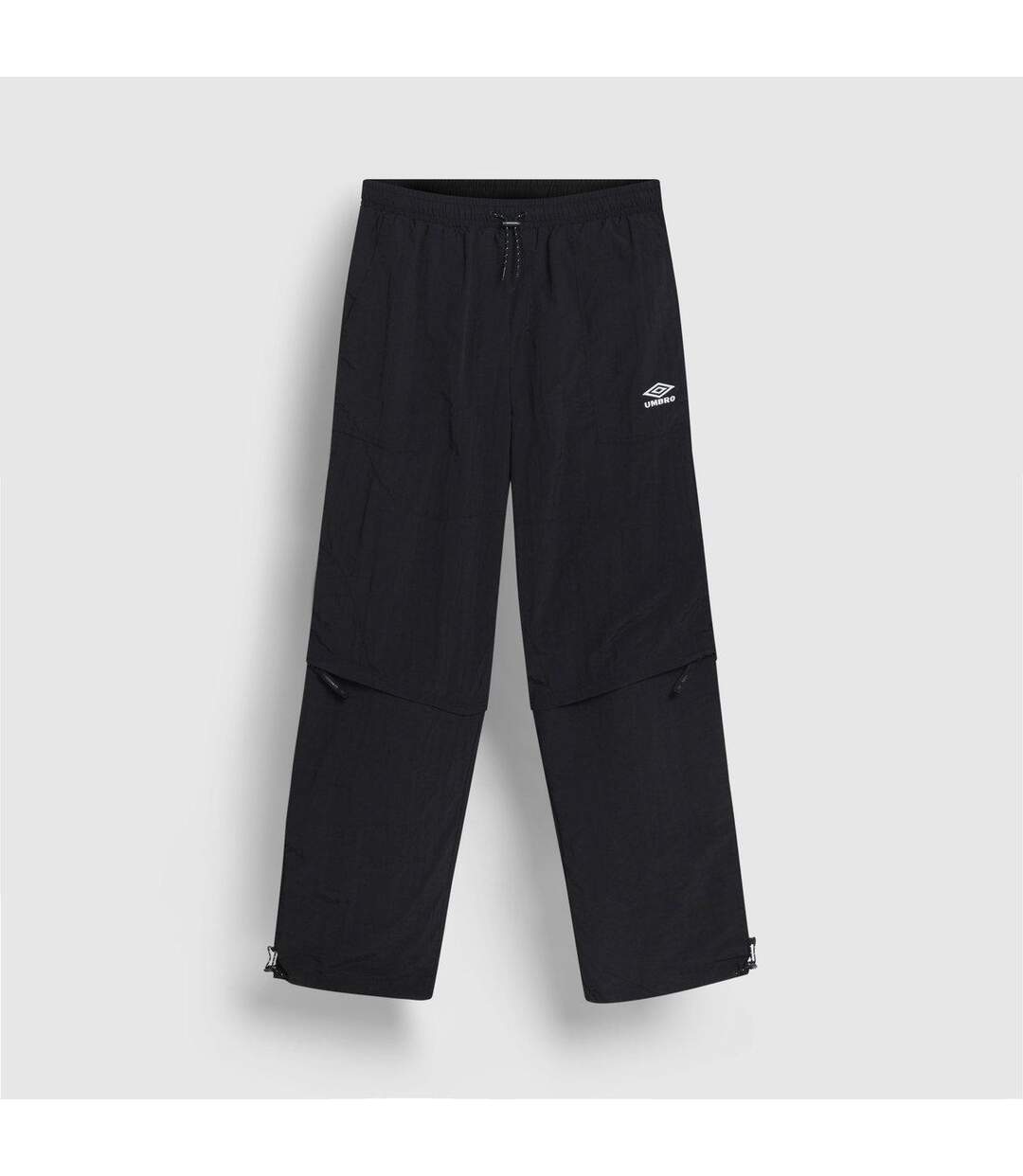 Mens Zip-off Loose Fit Tracksuit Bottoms Black Umbro-1
