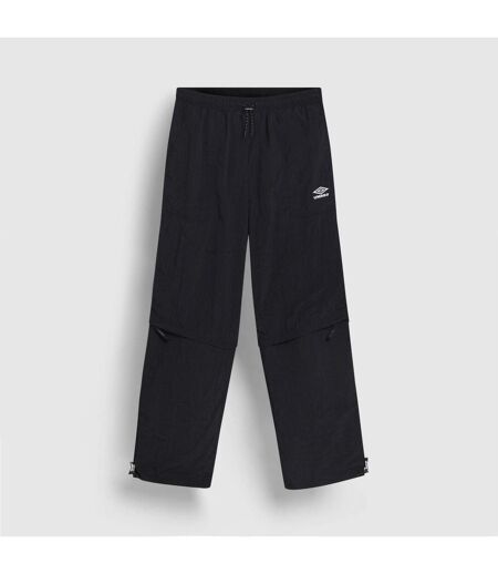 Mens Zip-off Loose Fit Tracksuit Bottoms Black Umbro