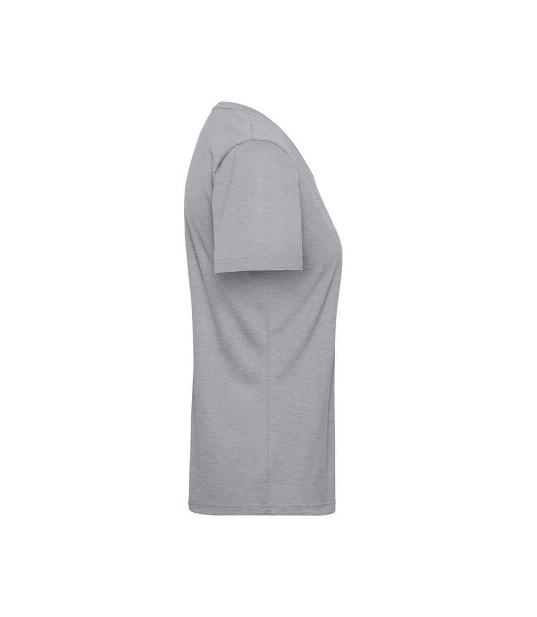 T-shirt Bio Workwear Femme Gris Chiné James And Nicholson-3