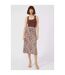 Principles Womens/Ladies Leopard Print Ruched Front Midi Skirt (Brown) - UTDH5760