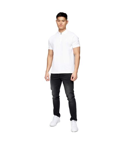 Polo telepart homme blanc Crosshatch