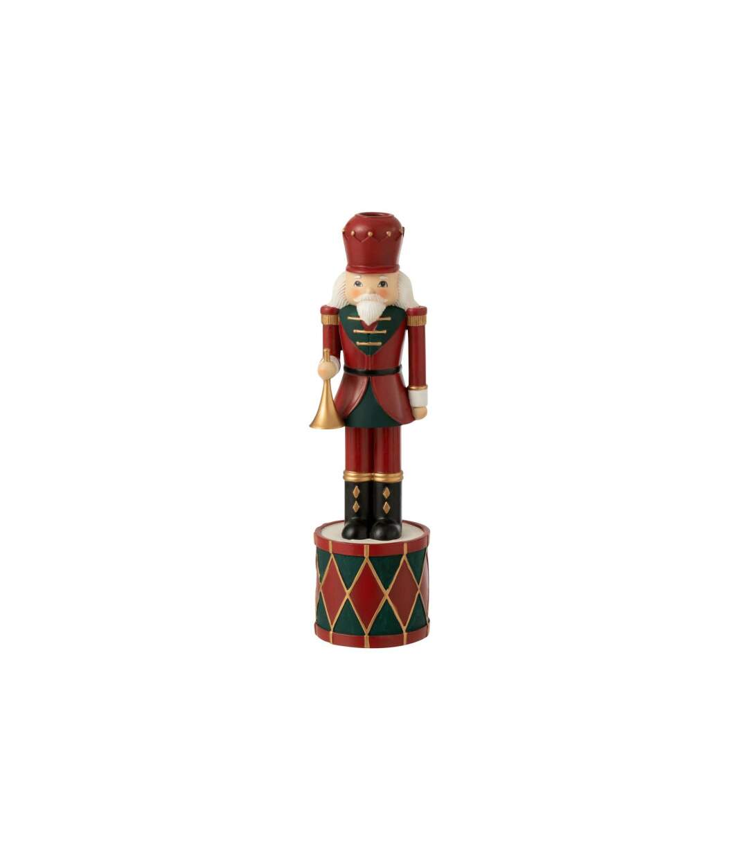 Bougeoir de Noël Casse-Noisette 32cm Rouge-1