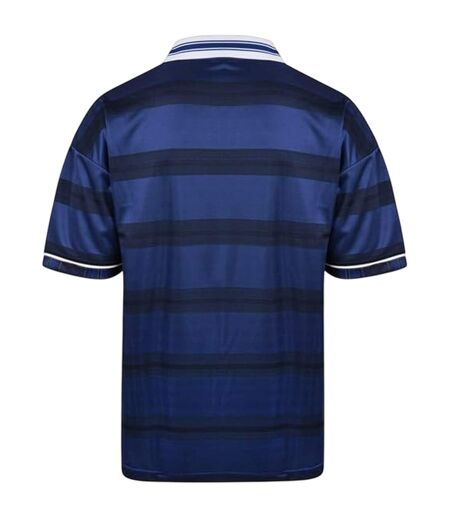 Maillot De Foot Motif/style Écosse Retro International Homme Bleu Blanc Score Draw