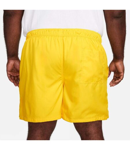 Mens Club Flow Woven Track Shorts Lightning Yellow White Nike