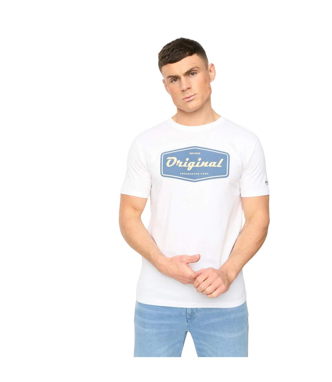 Pack Of 5  Mens Tryplex Cotton T-shirt  Multicoloured Crosshatch-4