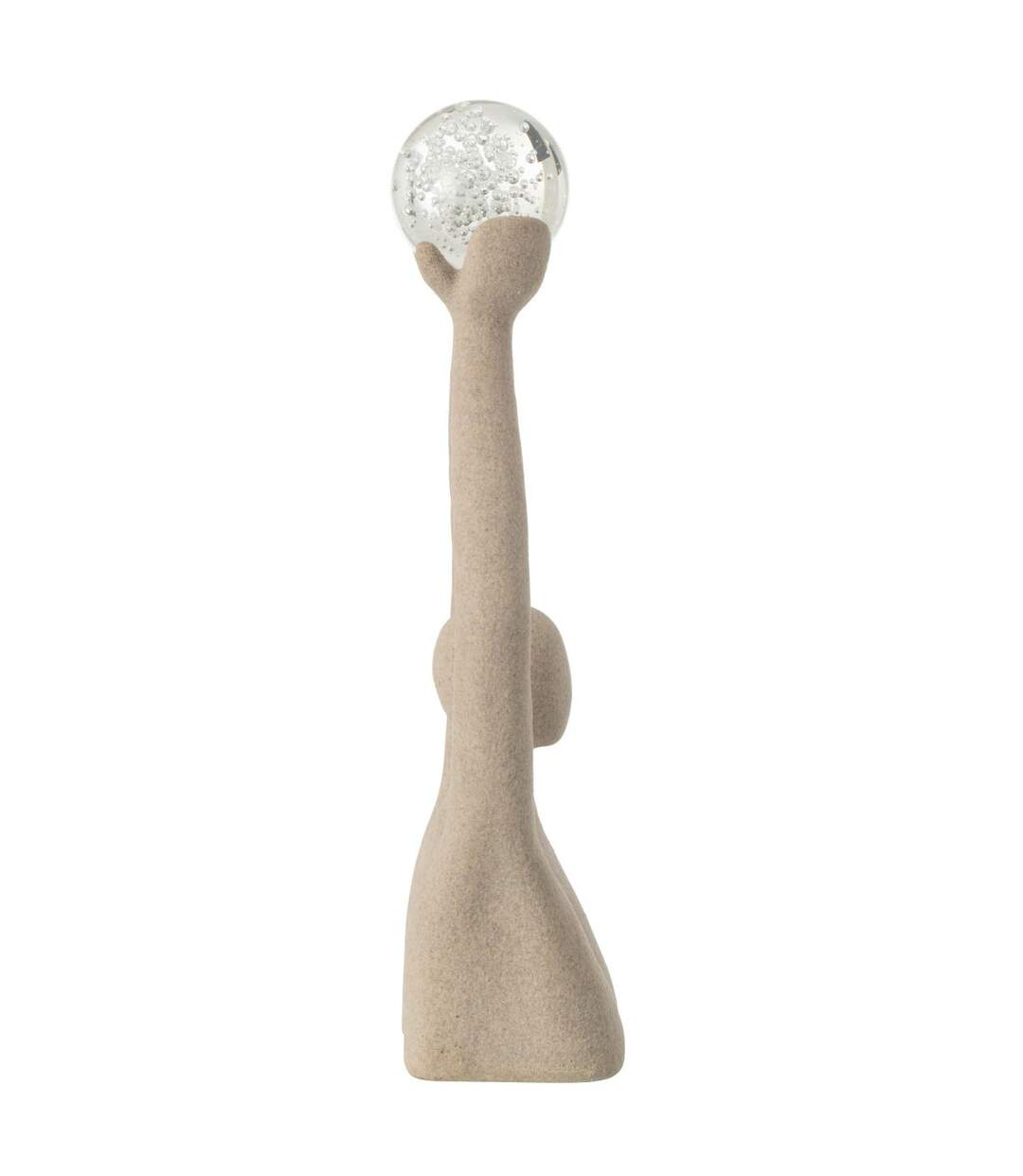 Buste Tête Boule Cristal Shawn 52cm Beige-2