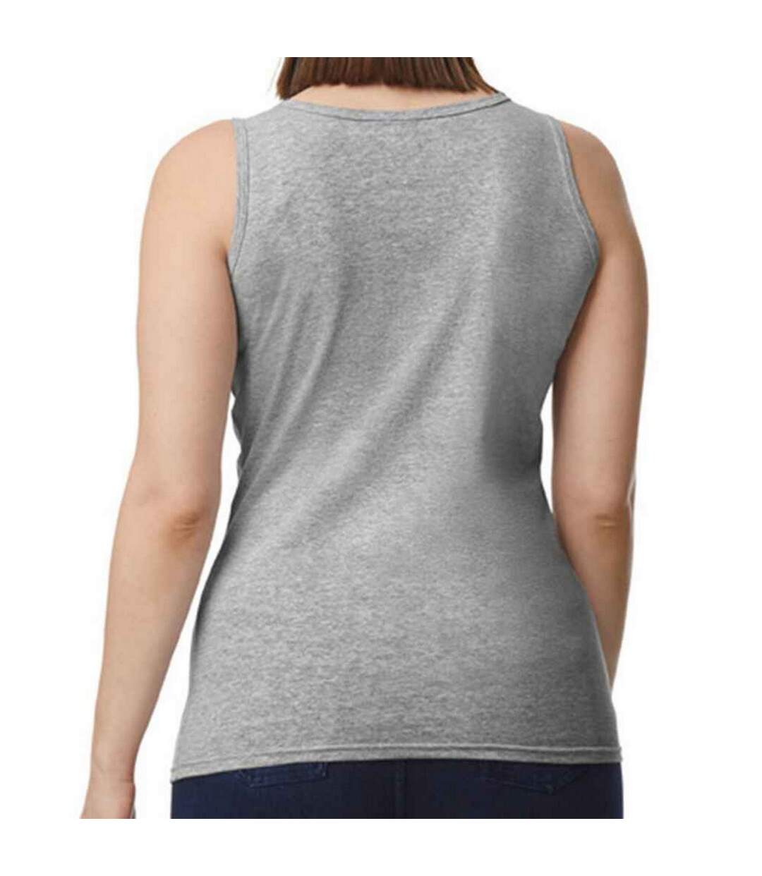 Débardeur Motif/style Uni Softstyle Femme Gris Gildan-2