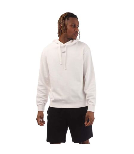 Sweat À Capuche Style Logo Dapo Homme Blanc Hugo