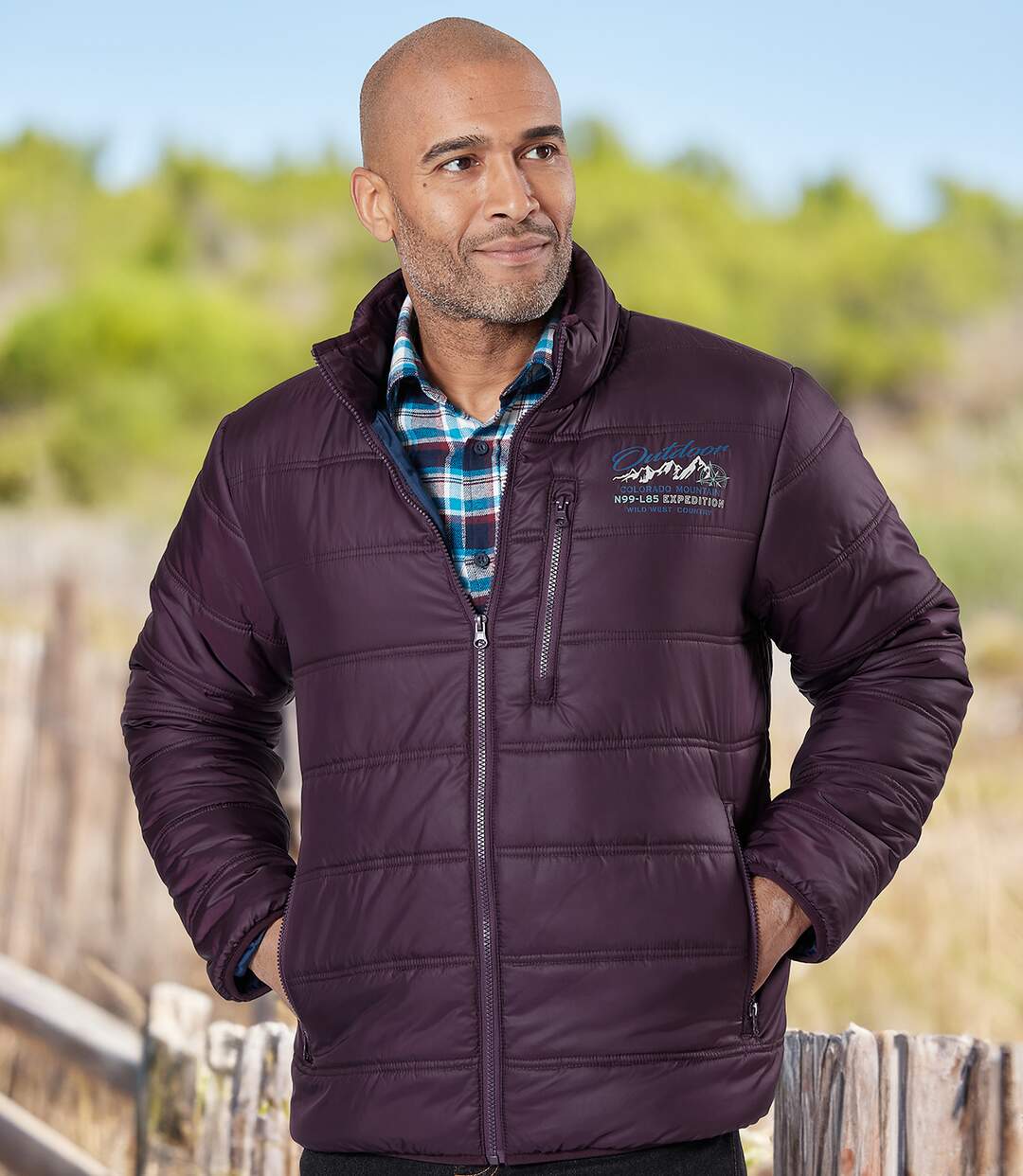 Men's Plum Lightweight Puffer Jacket