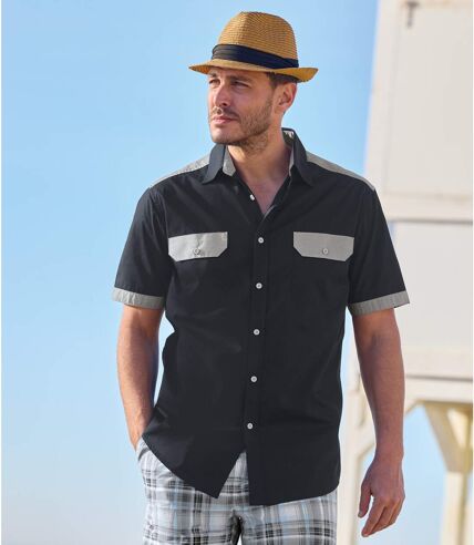 Men's Palm Beach Poplin Shirt - Black
