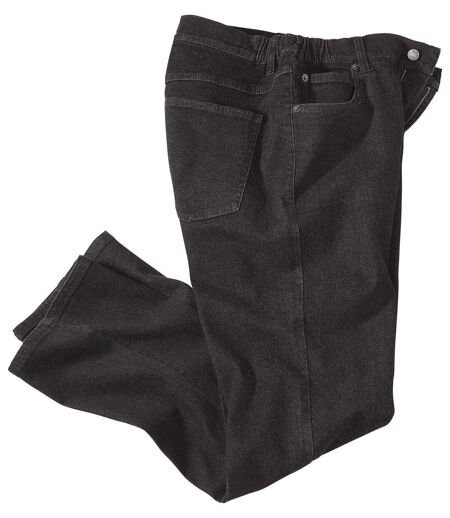 Comfortabele zwarte regular stretch jeans  