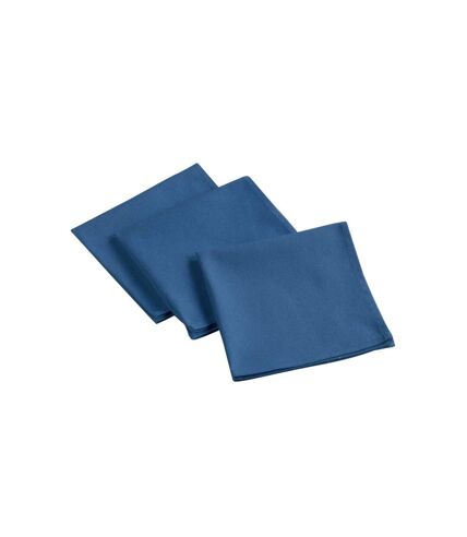 Lot de 3 Serviettes de Table Aubeline 40x40cm Bleu