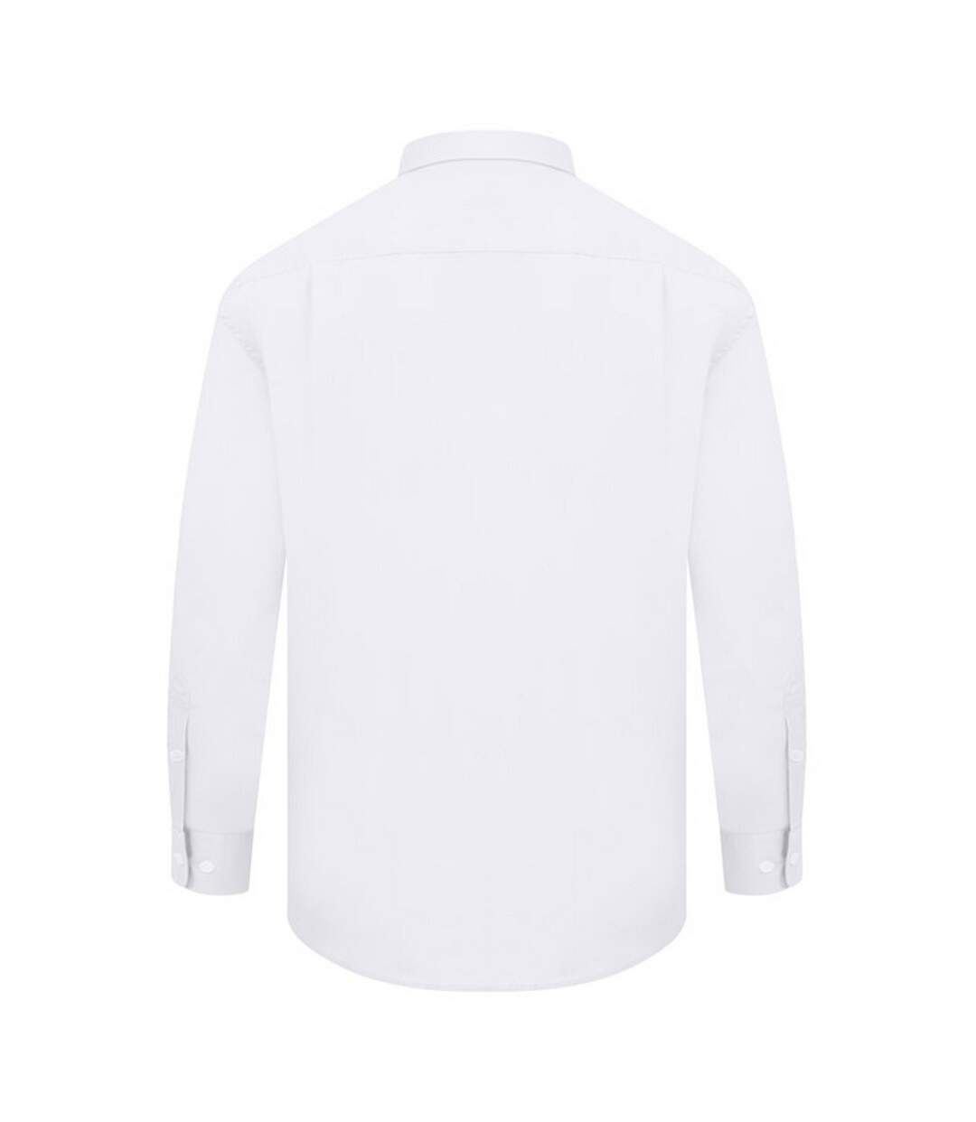 Absolute Apparel Mens Long Sleeved Classic Poplin  Shirt (White) - UTAB117-4