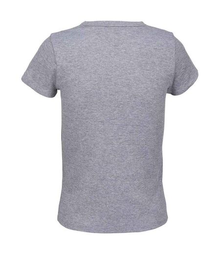 Womens/ladies Sara T-shirt Light Grey Marl SOLS