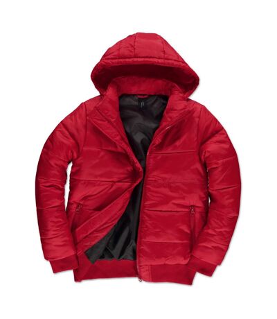 Doudoune à capuche amovible pour homme - JM940 - Rouge