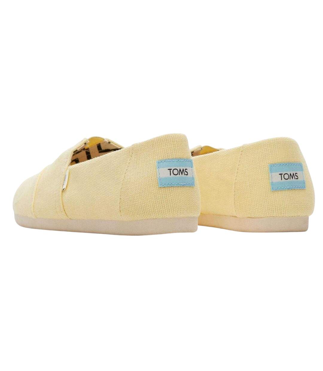 Womens/ladies Alpargata Classic Canvas Flat Espadrilles Yellow Toms-2