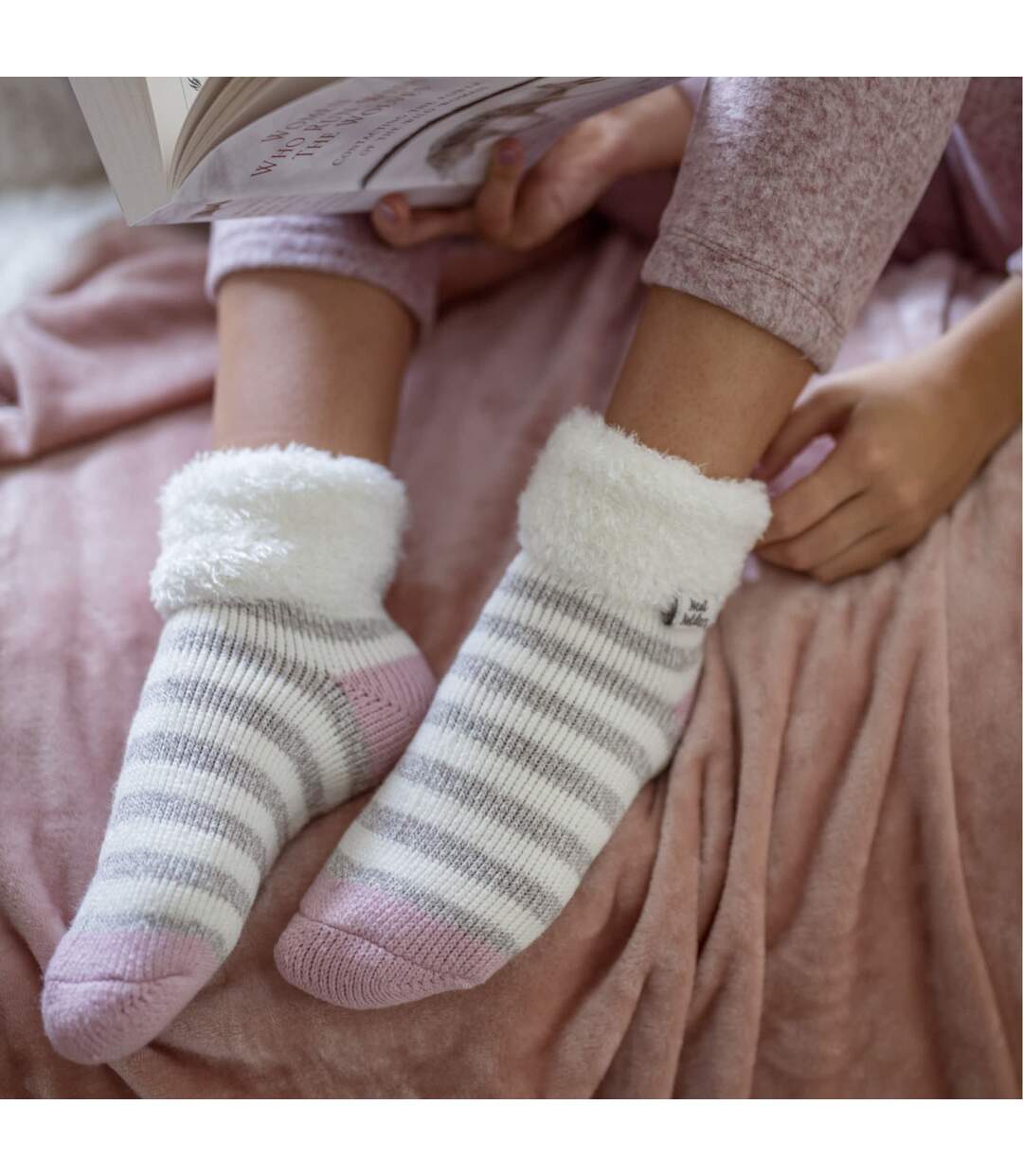 Chaussettes Femme Thermiques Basses Antidérapantes-5
