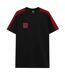 Mens Terrace T-shirt Black Tibetan Red Umbro-2