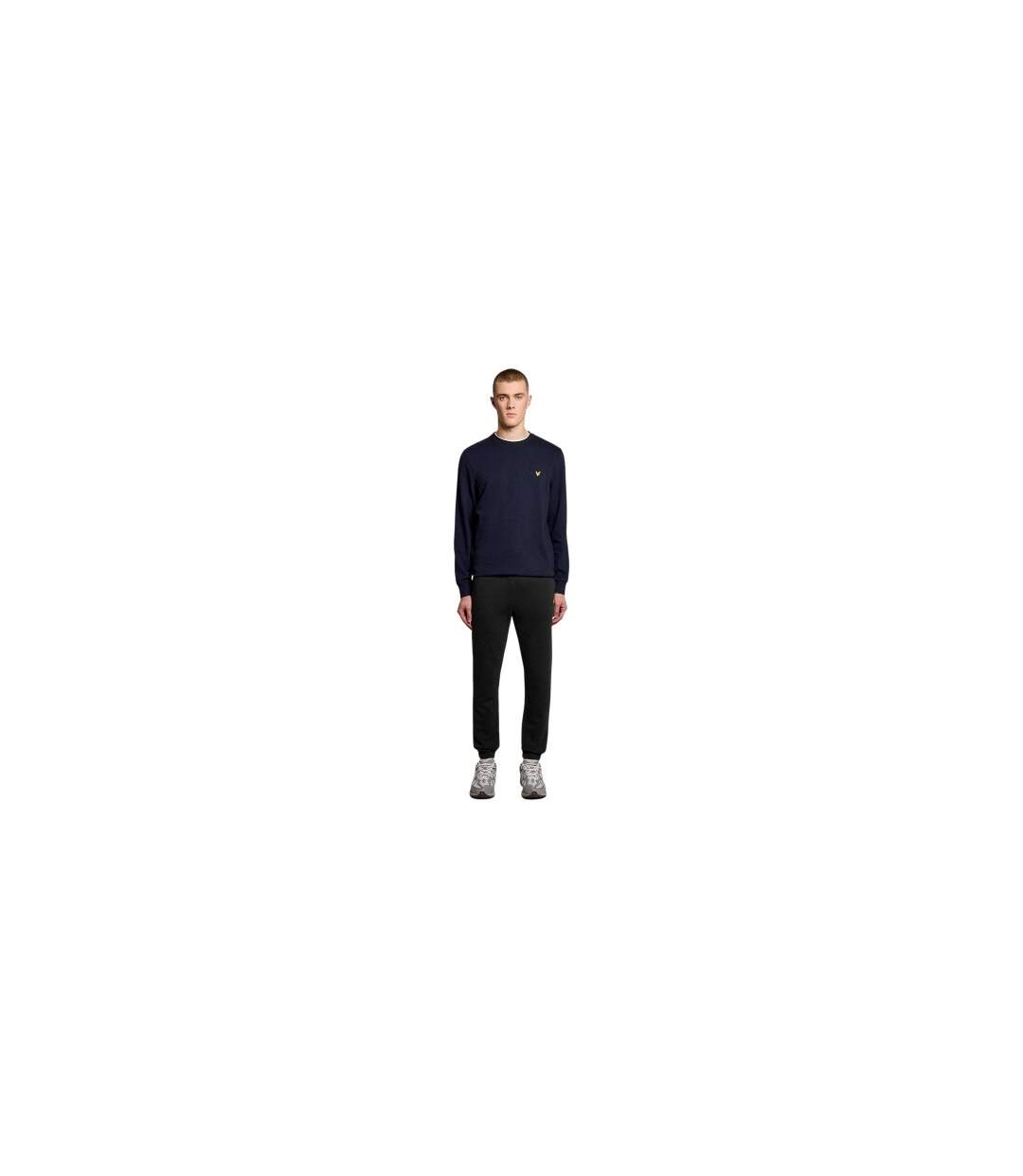 Pantalon De Jogging Uni À Taille Élastiquée Homme Noir Lyle & Scott-1
