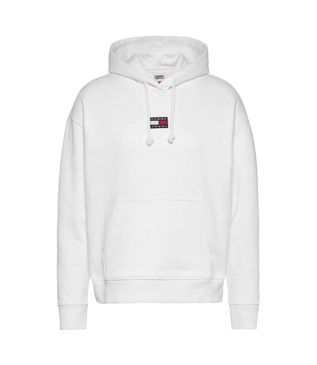 Womens/ladies Badge Relaxed Fit Hoodie White Tommy Jeans-1