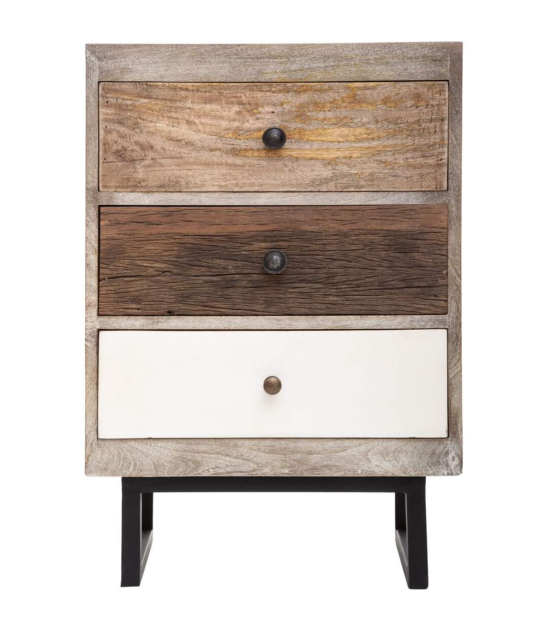 Table de chevet 3 tiroir - H.73 cm - Multicouleur-2