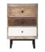 Table de chevet 3 tiroir - H.73 cm - Multicouleur-2