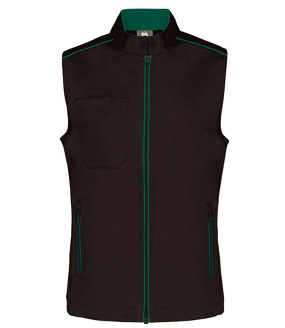 Gilet sans manches DayToDay - Femme - WK6149 - noir et vert kelly-2