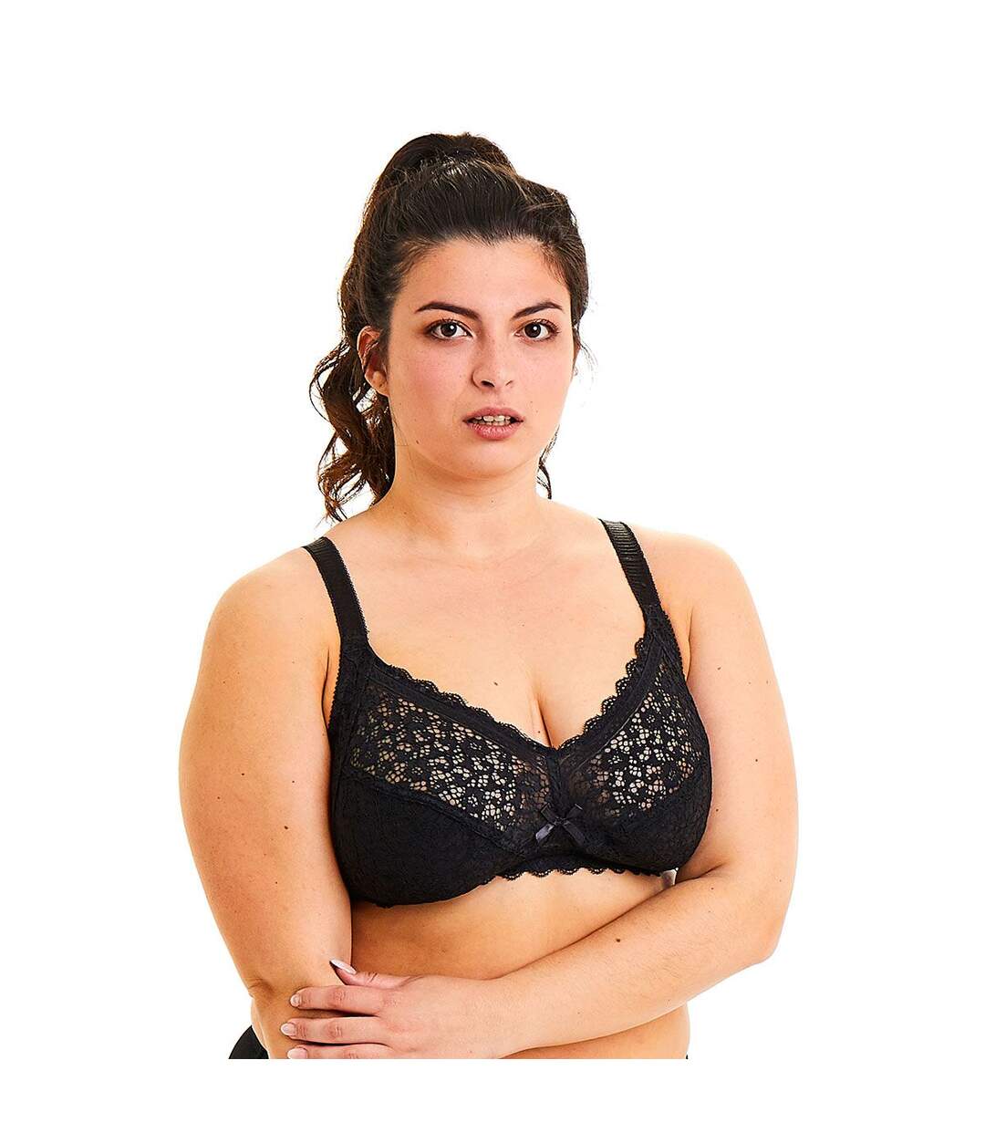 Soutien-gorge souple grand maintien noir Elena