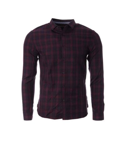 Chemises noir/rouge à motifs homme teddy smith carton ml - m