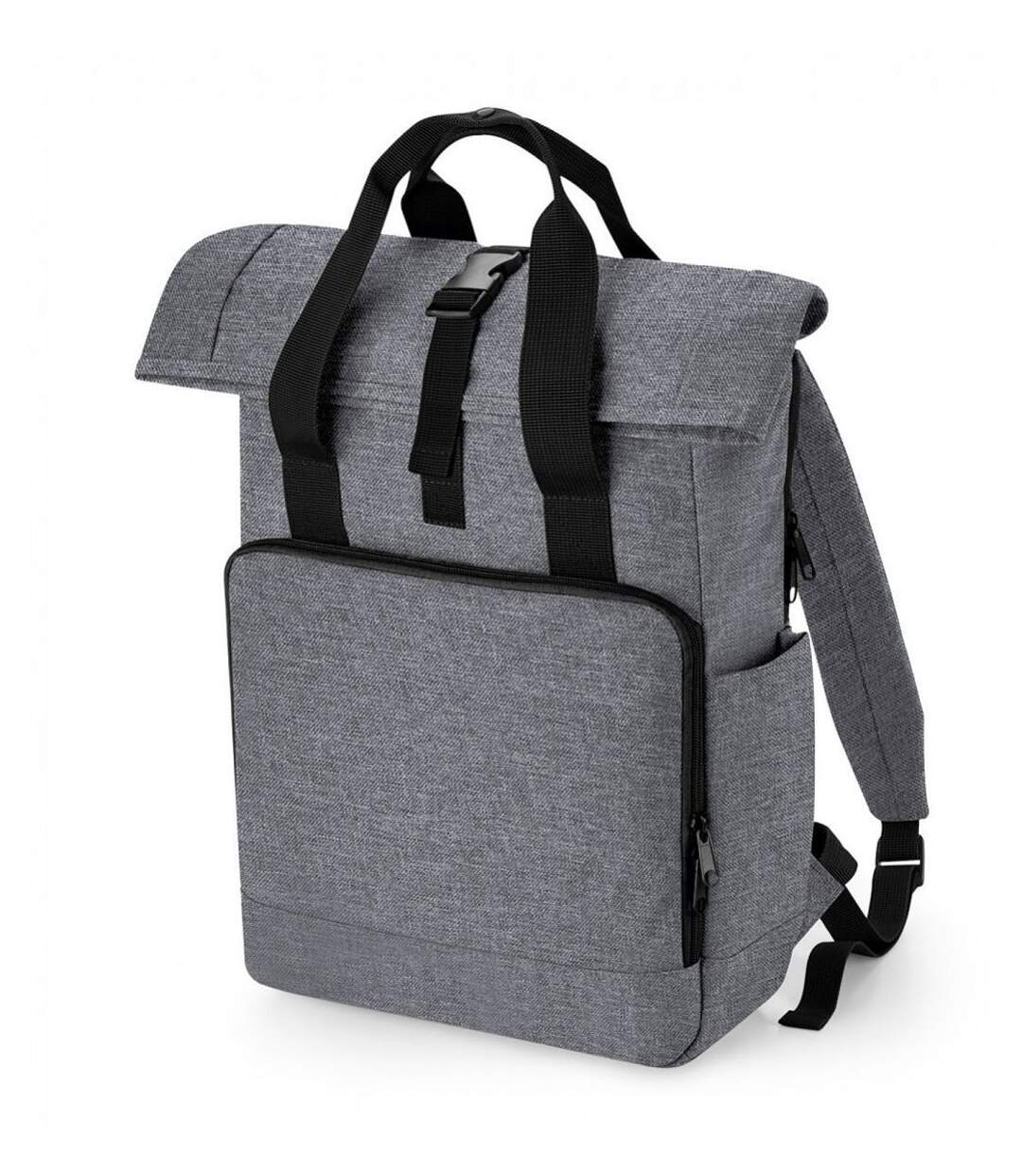 Sac à dos recyclé rolltop et poignées - BG118L - gris chiné marl-1