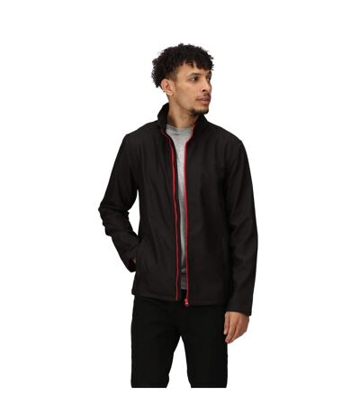 Regatta Standout Mens Ablaze Printable Softshell Jacket (Black/Classic Red) - UTRW6353