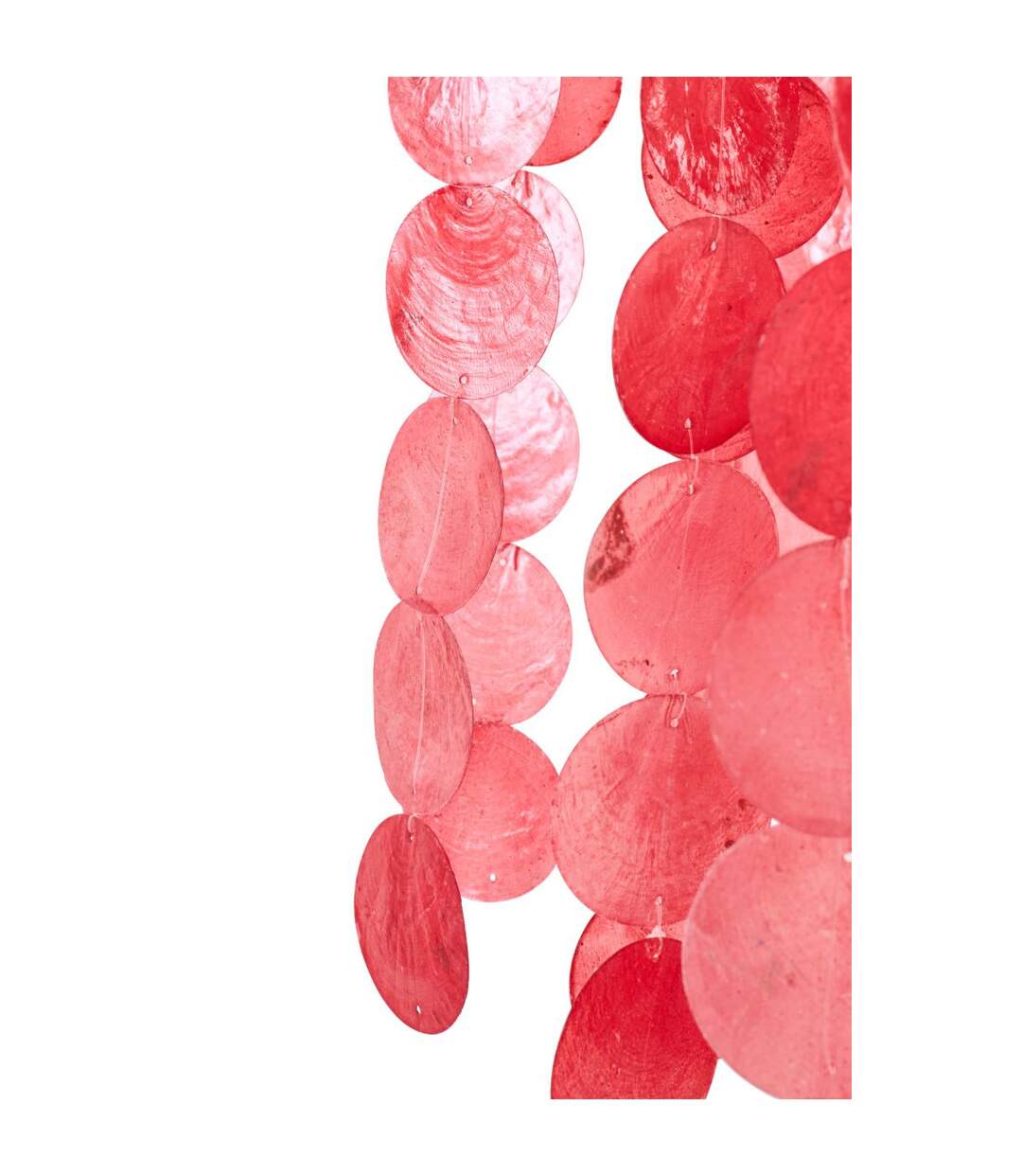 Suspension Déco en Capiz Betsy 250cm Rouge-2