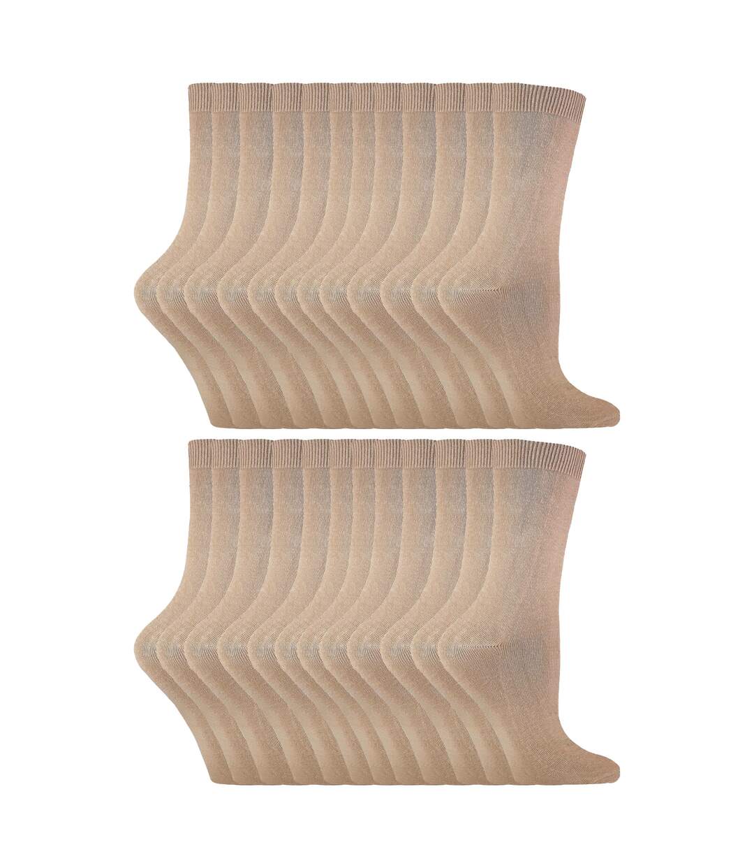 Sock Snob - 24 paires de chaussettes habillées en coton uni pour femme-1