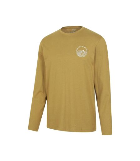 T-shirt Homme Imprimé Graphique Upf 50+ Manches Longues Coupe Regular Vert Mountain Warehouse
