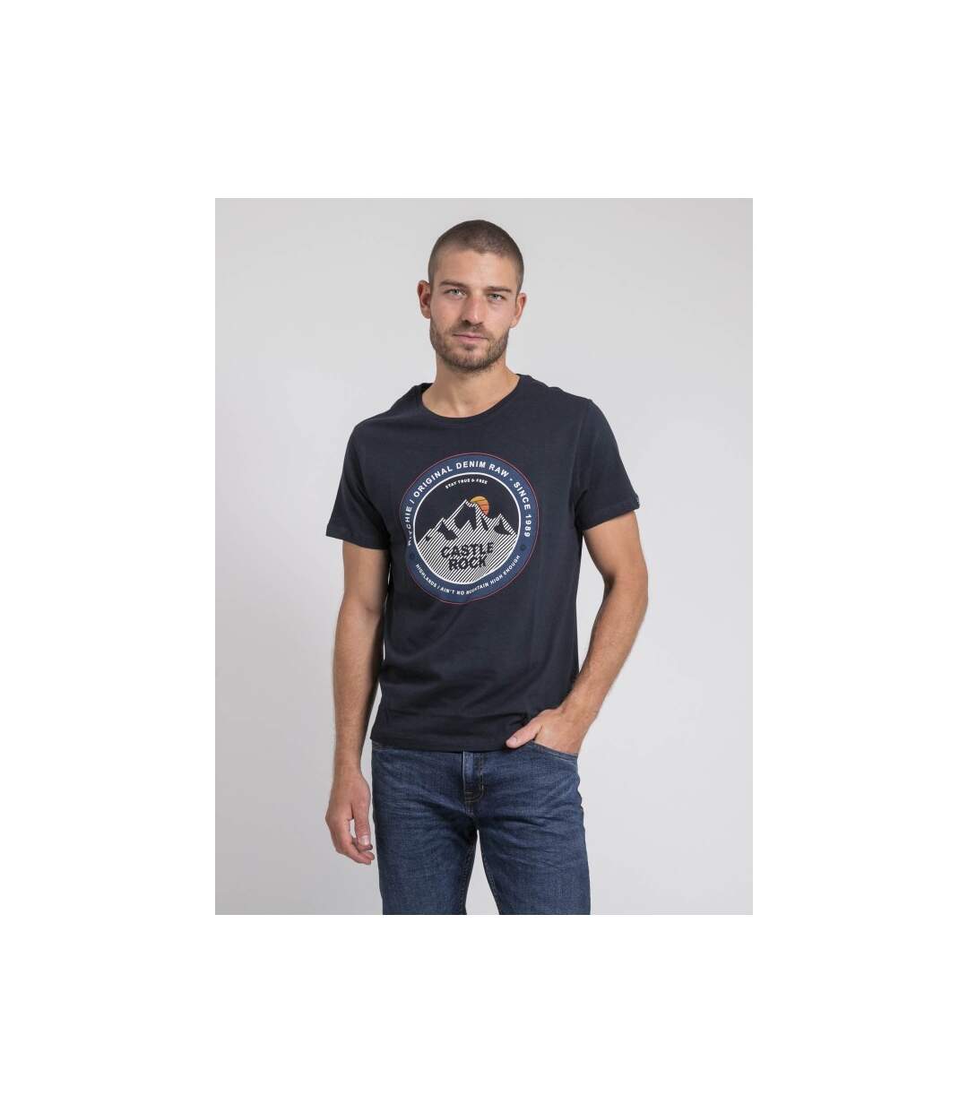 T-shirt col rond pur coton JOROCK-1