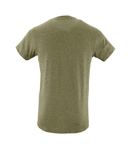 SOLS Mens Regent Slim Fit Short Sleeve T-Shirt (Heather Khaki)
